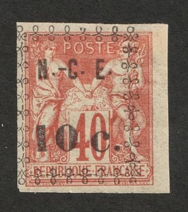 1891 New Caledonia Sc# 11 - Surcharge 10¢ on 40¢ Navigation & Commerce. MH Cv$45 - Picture 1 of 1