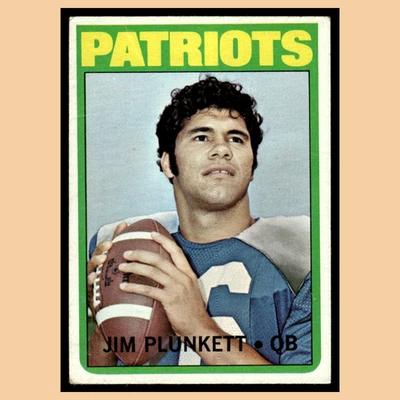 Jim Plunkett Rookie #65 1972 Topps New England Patriots cartão de futebol NFL EX - Imagem 1 de 4