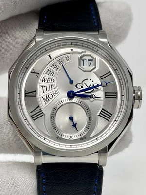 Gevril Marchese GV2 Luxury Watch Leather Strap Black Band 42420 - Image 1 of 4