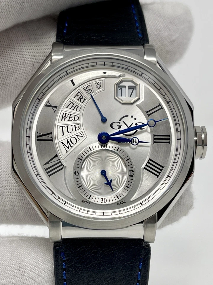 Gevril Marchese GV2 Luxury Watch Leather Strap Black Band 42420 - Image 1 of 4