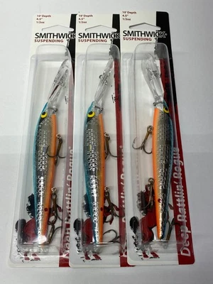 Jerkbaits de Smithwick, Lote de 3, Deep Rattin Rouge, 1/2 oz., Nuevo Foto 1 de 3