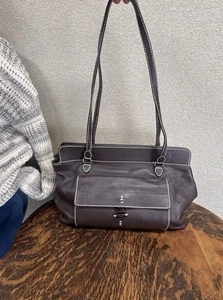 Brighton Genuine Leather Convertible Hobo Handbag Shoulder Bag Brown Purse 16x9 - Picture 1 of 18