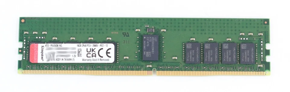 Kingston 16GB DDR4 ECC RDIMM 2666Mhz KTD-PE426D8/16G 2Rx8 PC4-2666V - Immagine 1 di 1