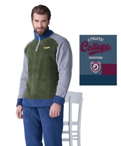 Pigiama uomo con zip in caldo PILE coral Karelpiu' KF9369 - Picture 1 of 1