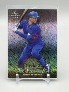 MOOKIE BETTS 2023 ACERO AL CARBONO SSP/10 DODGERS S-50 HOJA BRILLANTE AZUL TRINITY - Imagen 1 de 2