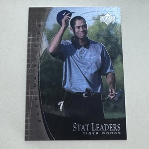 2001 Upper Deck #SL11 Tiger Woods Stat Leaders - Imagen 1 de 2