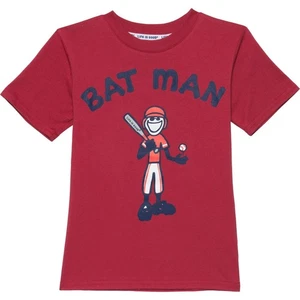 LIFE IS GOOD BOYS TOP - 253 BAT MAN BASEBALL - SZ 5 6 SMALL - TEE SHIRT GRAPHIC - Picture 1 of 1