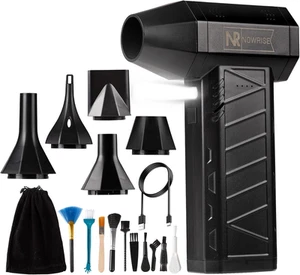 Turbo Jet Air Duster with Brush Set and Adjustable LED Light, Rechargeable - Picture 1 of 12