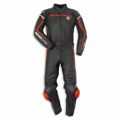 MOTORBIKE COWHIDE LEATHER SUIT MOTORCYCLE SUIT 1&2 PIECE CE APPROVED ARMOUR - Image 1 of 4