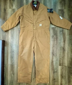 *NUOVO* Tuta Carhartt vintage uomo 50 3XL tela trapuntata foderata RN 14806 - Foto 1 di 7