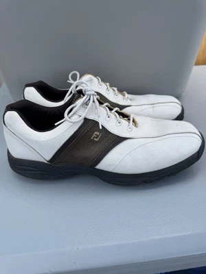 FootJoy Zapatos Para Hombres 14 GreenJoys Picos de Golf Cuero Blanco Con Cordones Bajos Foto 1 de 4
