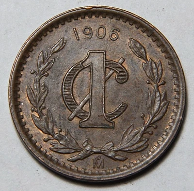 1906 Mexico One 1 Centavo Nice AU+ Condition -4090- - Image 1 of 2