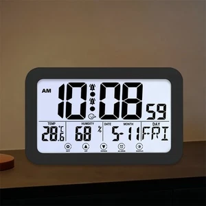 Elegante reloj digital de diseño moderno con calendario e indicador de temperatura - Imagen 1 de 37
