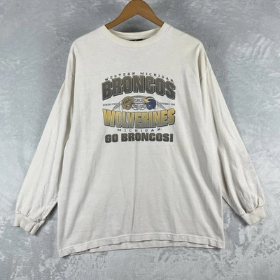 VTG Jansport Western Michigan Vs UofM Wolverines T-shirt XL USA 2002 - Flaws - Image 1 of 4