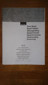 Rotel RA-02  Bedienungsanleitung Operating Instuctions Manual - Bild 1 von 2