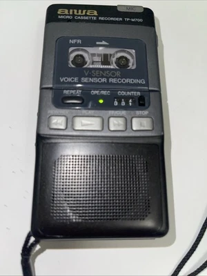 Aiwa Microcassette Player Recorder TP-M700 Voice Sensor Recording Tested - Image 1 of 4