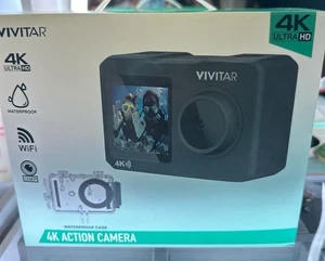 Vivitar EIS 4K 30FPS 12MP Action Camera Bundle, Waterproof Body Camera 30M - NEW - Picture 1 of 3