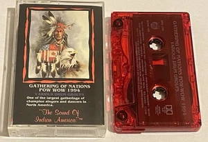 Gathering Of Nations 1994 The Sound of Indian America Pow Wow Red Cassette RARE! - Picture 1 of 5