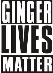 IRON ON / HEAT PRESS / (T-Shirt) Breast Logo / GINGER LIVES MATTER / ENGLAND - Picture 1 of 4