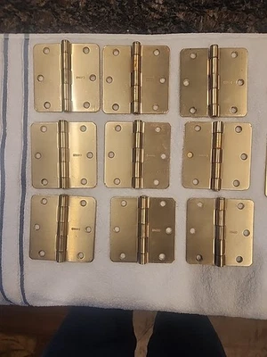 10pc Stanley 3 1/2"  08-3025 Door Hinge new but kept in garage some wear - Image 1 of 4