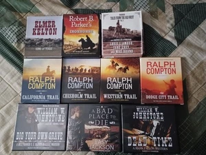 Lot (10) Western Audiobooks Various Authors Johnstone Kelton Compton Parker - Picture 1 of 1