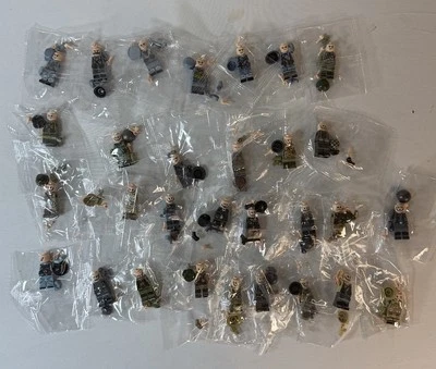Lote de 30 minifiguras de la Segunda Guerra Mundial nuevas selladas bloques de construcción soldados militares Foto 1 de 4