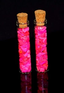 Pink Opal Polished Rough Inside a Glass Bottle Ethiopian Fire Opal Rough - Picture 1 of 10