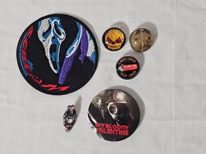 Horror Pin & Patch Lot. Scream. Ghostface. Trick r Treat. My Bloody Valentine. - Picture 1 of 2