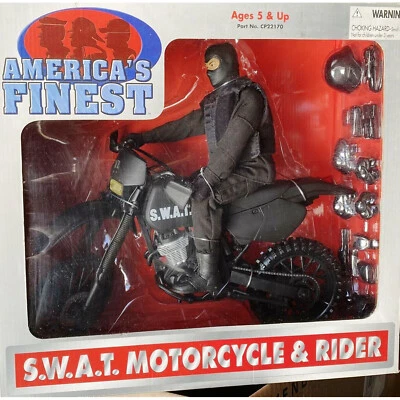 全新 21 世纪美国最好的 S.W.A.T 摩托车 & 12 英寸骑手 SWAT 罕见 — 第 1/4 张图片