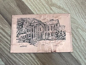 Kupfer ULTRA SELTENE Postkarte mit Blechgesicht - Elvis's Graceland - Bild 1 von 2