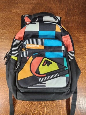 Mochila Quicksilver Grande Gráfico Estilo Años 80 Colorido Bolso para Libros Escuela Surf Playa Foto 1 de 4