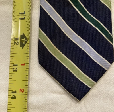 Gravata Lauren Chaps menino/início adolescente clipe listras marinhas - Imagem 1 de 4