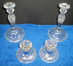2 PAIA portacandele VETRO INDIANA panino CRISTALLO vintage 2 set - Foto 1 di 9