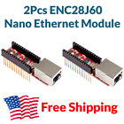 2 pièces mini module réseau LAN Ethernet Shield adaptateur de carte d'interface réseau Arduino nano V3 SPI USA