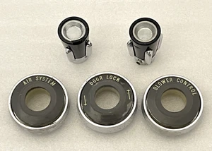 1961-1962 Lincoln Continental Blower, Door Lock, Air System Control Knobs Bezels - Picture 1 of 24