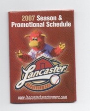 Lancaster Barnstormers Pocket Schedule 2007  Division Champs         