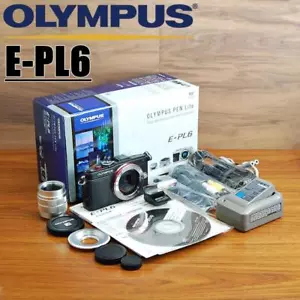 Olympus PEN E-PL6 Digital Camera BLACK Box, Battery & charger Good - Picture 1 of 15