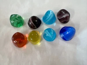 🧐 DISPLAY MARBLES w FLAT SPOT OR CHIP ON BOTTOM ✨️LIBERTY 🗽 🤔? SLAG,VITRO ETC - Picture 1 of 6