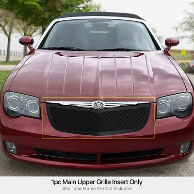 For 2004-2008 Chrysler Crossfire Main Upper Stainless Black Mesh Grille Insert - Image 1 of 4