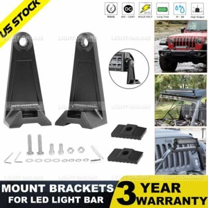 2Pcs Mounting Brackets Side Rotating LED Work Light Bar Aluminum Alloy Universal - Foto 1 di 9