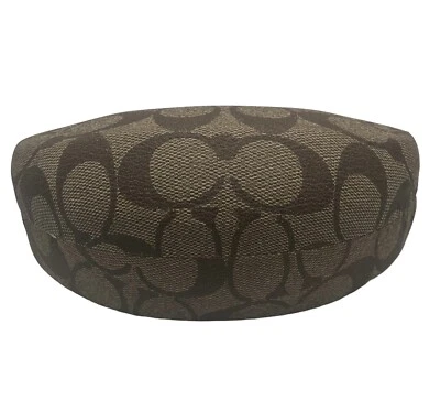 Gafas de sol Coach Signature con logotipo rígido marrón tostado estuche superior abatible Foto 1 de 4