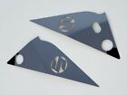 SUZUKI GSX 1400 BLACK POLISHED STAINLESS LOGO SIDE PANEL COVERS TRIANGLES T11B