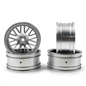 MST 10 Spokes 2 Ribs +5 Offset Rim 4pcs Flat Silver For 1/10 RC Drift Car - Picture 1 of 2