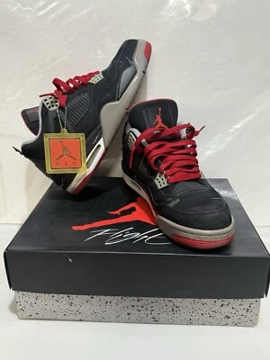 Nike Air Jordan 4 Retro Bred 2012 Shoes 308497-089 Men's Size 9.5 PLEASE READ - Image 1 of 4