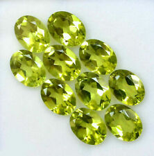NATURAL GREEN PERIDOT 7x5 MM OVAL CUT FACETED LOOSE AAA QUALITY GEMSTONE LOT