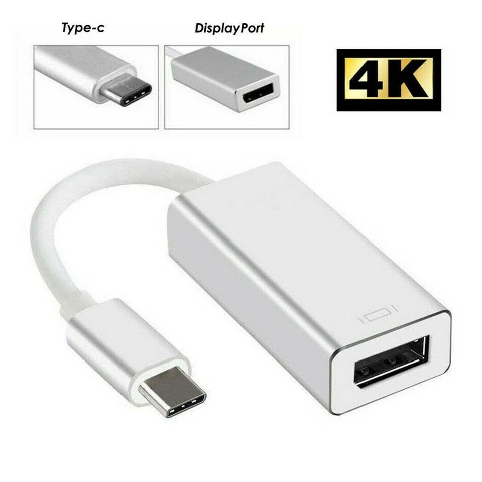 4K Typ C zu auf DP DisplayPort HD Video Adapter Konverter Kabel für Macbook DA - Bild 1 von 4