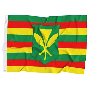 Kanaka Maoli Flagge 3 x 5 Fuß Original Ureinwohner Hawaiian Wahre Menschen Hawaii Kamehameha - Bild 1 von 6