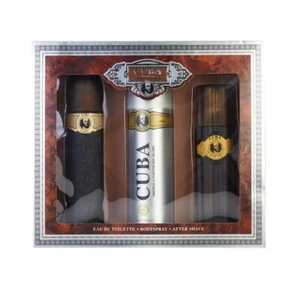 Cuba Gold by Cuba 3 Pc Gift Set For Men - Picture 1 of 9