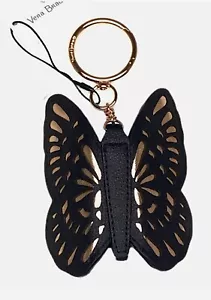 Borsa Vera Bradley Navy Butterfly borsa ecopelle porta ciondolo/rossetto nuova con etichetta rara - Foto 1 di 6