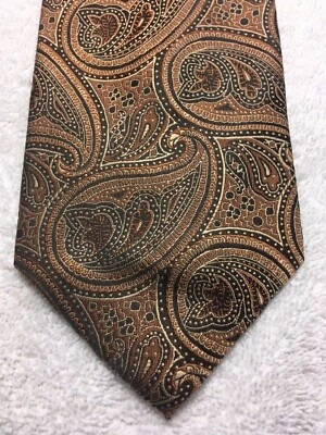 HAGGAR CORBATA HOMBRE COBRE Y MARRÓN PAISLEY 3,5 X 59 Foto 1 de 4